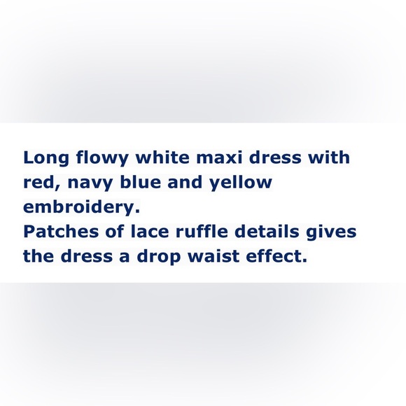 Elegant White Maxi Dress with Colorful Accents( MAX STUDIO LONDON) - Picture 8 of 8